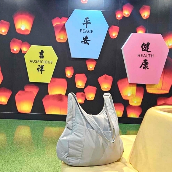 =GEN 'AYCC' All You Can Carry Grey Nylon Grey Puff Crossbody Bag - Picture 6 of 16